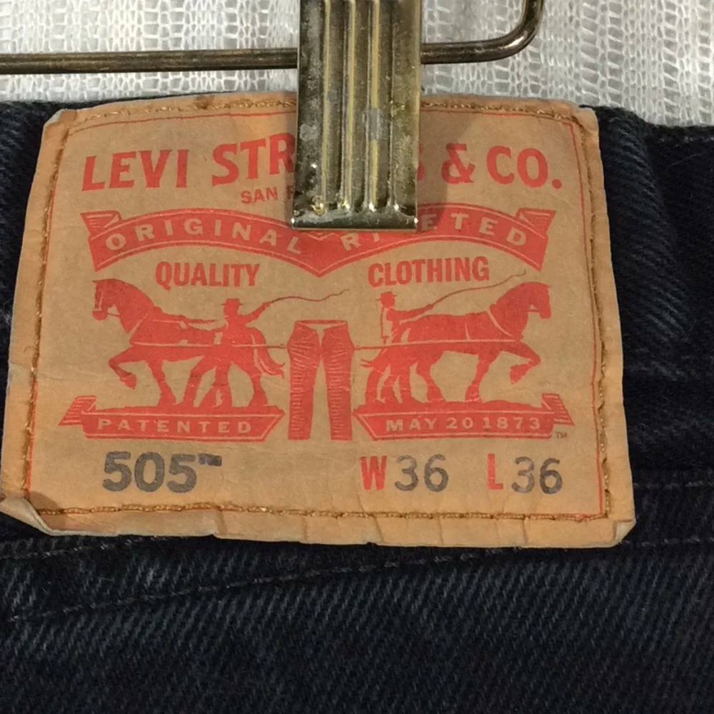 Levi’s 505 High Rise Black Straight Leg JeanW36L36